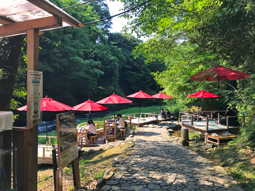 鶴仙渓川床