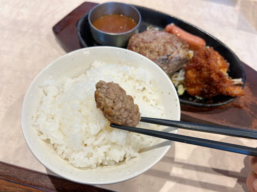 ごはんと3種のお肉