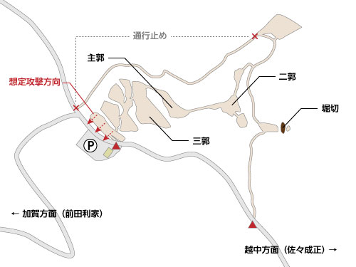 龍ヶ峰城跡のマップ